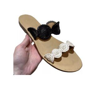 Jack Rogers Women’s Sandals Black & White Size 7 1/2